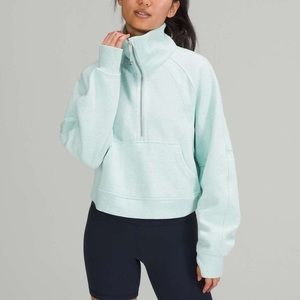 Heathered mint lululemon scuba oversized 1/2 zip XL/XXL